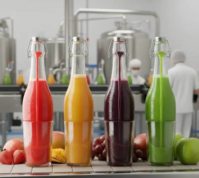 Línea completa para la producción de concentrados de aroma y frutas